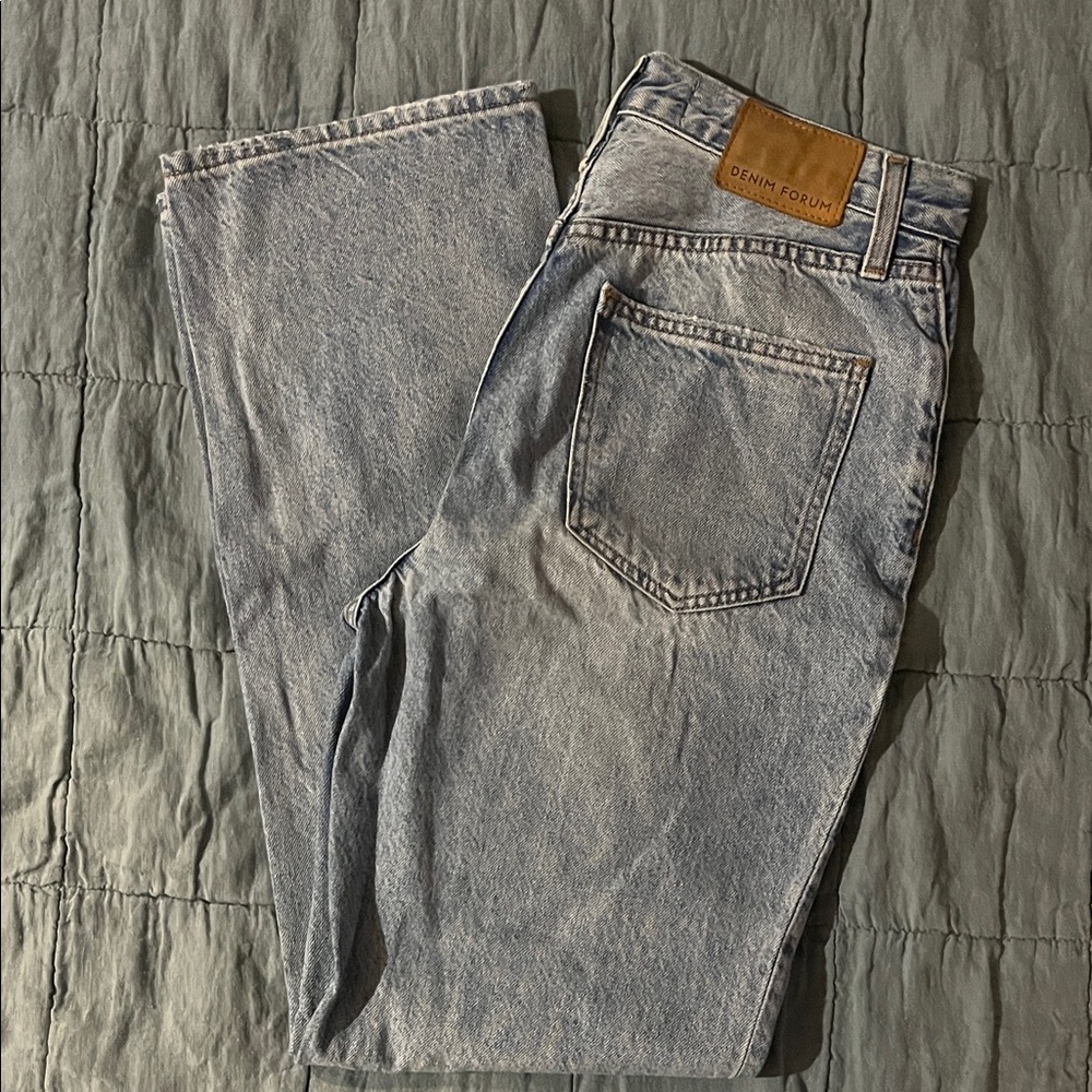Aritzia - Denim Forum Light Blue Wide Jeans Size 24